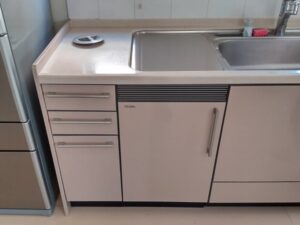 ヤマハのトップオープン食洗機を撤去する 　フィラー処理